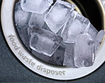 Ice in garbage disposer