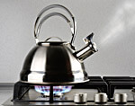 Heat water in a kettle
